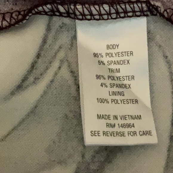 Robbie Bee Burgundy and White Floral Long Sleeve Dress - Picture 10 of 11